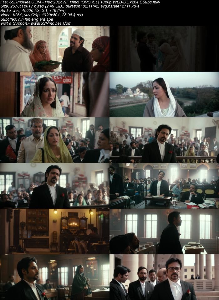 Haq 2025 NF Hindi (ORG 5.1) 4K 1080p 720p 480p WEB-DL x264 ESubs