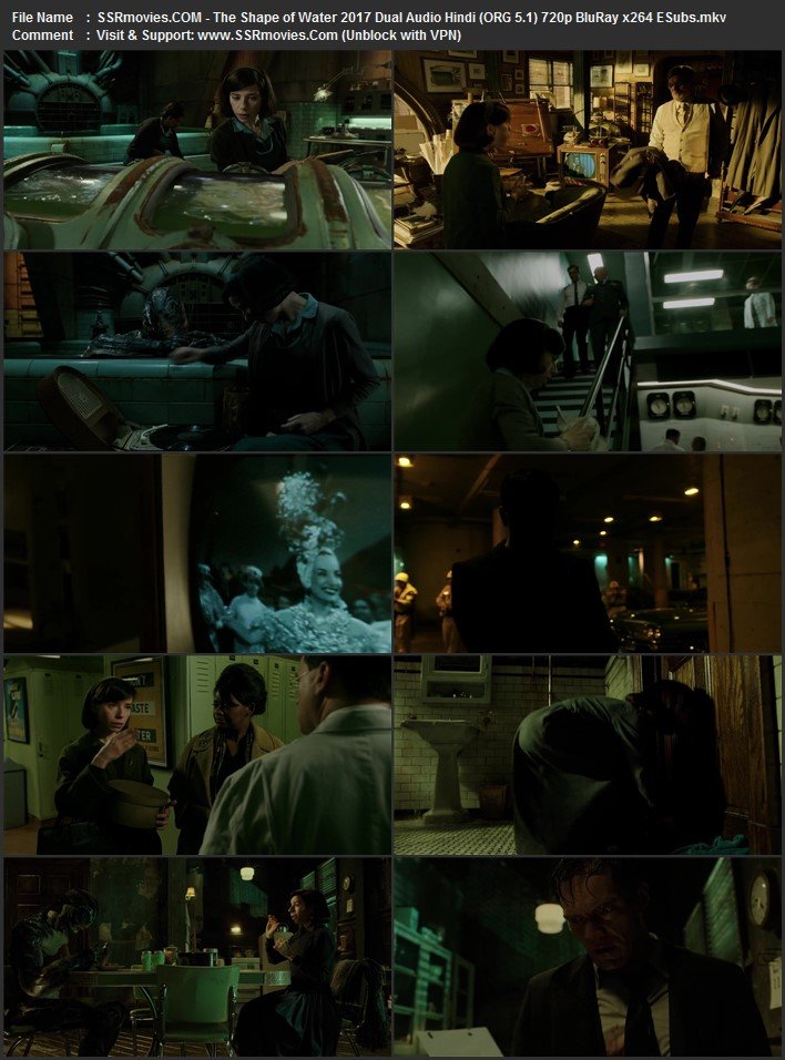 The Shape of Water 2017 Dual Audio Hindi (ORG 5.1) 1080p 720p 480p BluRay x264 ESubs