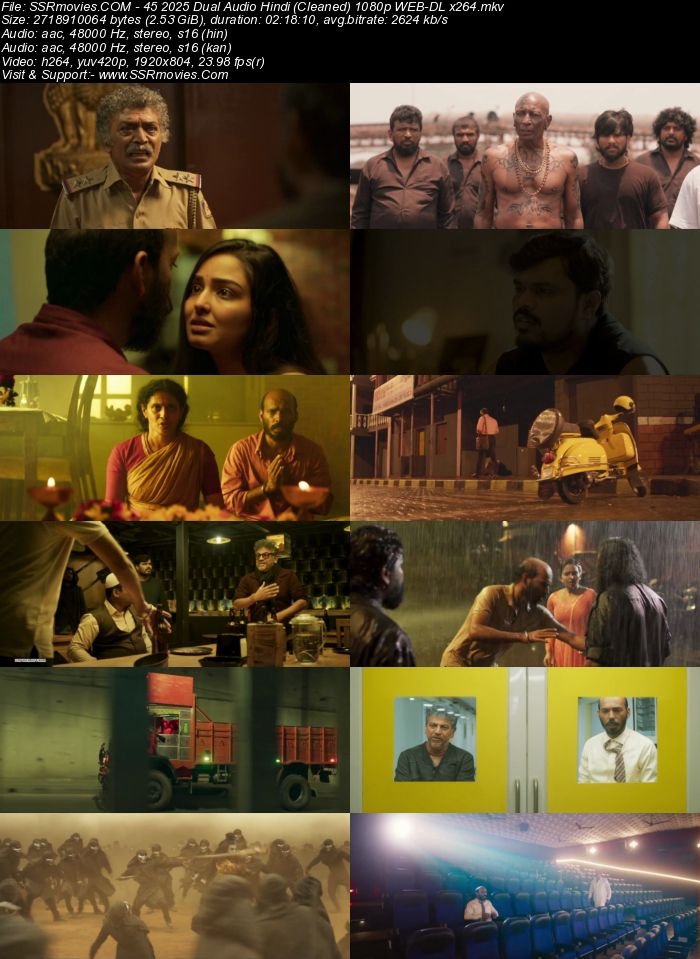45 2025 Dual Audio Hindi (Cleaned) 1080p 720p 480p WEB-DL x264 ESubs