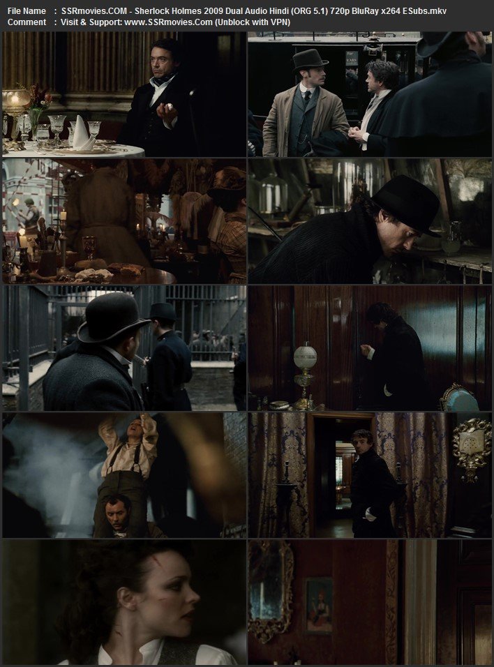 Sherlock Holmes 2009 Dual Audio Hindi (ORG 5.1) 1080p 720p 480p BluRay x264 ESubs