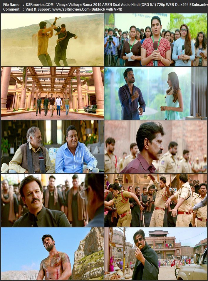 Vinaya Vidheya Rama 2019 Dual Audio Hindi (ORG 5.1) 1080p 720p 480p WEB-DL x264 ESubs