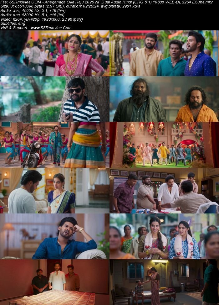 Anaganaga Oka Raju 2026 NF Dual Audio Hindi (ORG 5.1) 1080p 720p 480p WEB-DL x264 ESubs