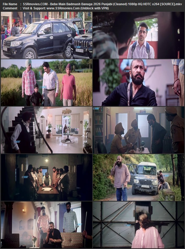 Bebe Main Badmash Banuga 2026 Punjabi (Cleaned) 1080p 720p 480p HQ HDTC x264 ESubs
