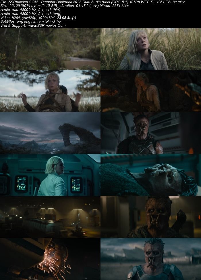 Predator: Badlands 2025 Dual Audio Hindi (ORG 5.1) 4K 1080p 720p 480p WEB-DL x264 ESubs